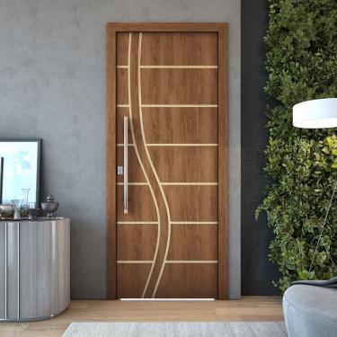 Imagem de Kit 3 Portas De Madeira Frisada U.V  210cm x 90cm - R70SS