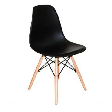 Imagem de Cadeiras Charles Eames Wood Dkr Eiffel Preta - UNIVERSAL MIX