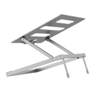 Imagem de Suporte para laptop Suporte ajustável para laptop, suporte dobrável de alumínio para laptop portátil de até 15,6" Elevador para laptop