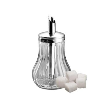 Imagem de Açucareiro de Vidro 210ml com Bico Dosador de Inox – Prático, Elegante e Ideal para Café, Chá e Cozinha