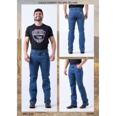 Imagem de Calça Jeans Nelore Country Masculina Cowboy , 40, Delavê