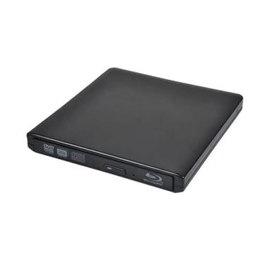 Imagem de 5sssallefaa Unidade externa Bluray USB 3.0 Unidade óptica Bd-Rw Gravador Portatil Blu-Ray Player externo Cd/DVD Rw para PC/Laptop/Apple (Cor: A)