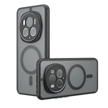 Imagem de Capa compatível com Realme 14 Pro+ 5G, compatível com MagSafe, compatível com Realme 14 Pro Plus 5G RMX5051 capa de celular magnética integrada antichoque preta