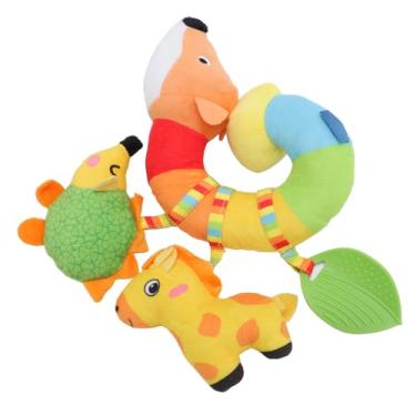 Imagem de Bebê Pendurador de Carrinho de bebê, Brinquedo Fofo de Pelúcia para Animais para Carrinho Infantil, Facilmente Apegado a um Design Seguro para Estimular o Desenvolvimento, (Tipo 2)