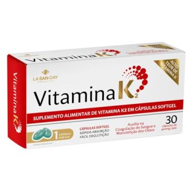 Imagem de Vitamina K2 (30 Cápsulas) - Suplemento alimentar de vitamina K, auxilia na coagulação do sangue, previne a osteoporose e auxilia na cicatrização