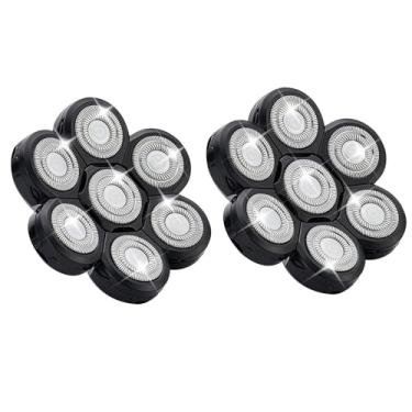 Imagem de 7 cabeças de substituição para barbeador de cabeça para muitas marcas de substituição de barbeador elétrico masculino careca, lâminas de substituição universal para barbeador elétrico para homens