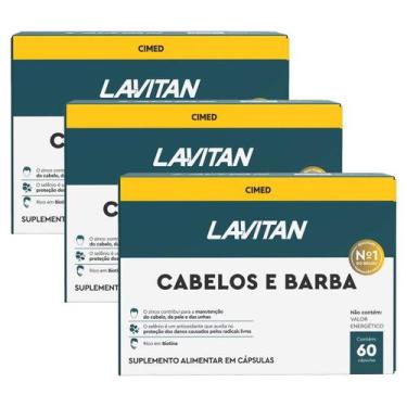 Imagem de kit 3 und Lavitan Cabelo e Barba 60 Cps - CIMED