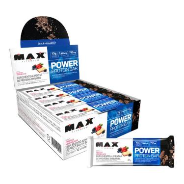 Imagem de Power Protein Bar Max Titanium (720g) Frutas Vermelhas