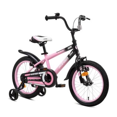 Imagem de ACEGER Simon Bicicleta infantil para meninos e meninas, unissex para idades de 3 a 13 anos, 12 14 e 16 polegadas com rodas de treinamento, bicicleta de 50 cm com suporte