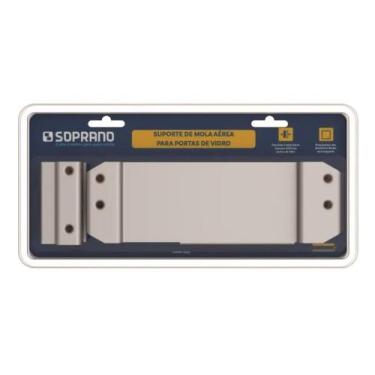Imagem de Suporte Para Mola Aérea A530 Em Porta De Vidro Soprano Prata