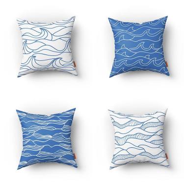 Imagem de Kit Almofadas Decorativas Estampadas 35x35cm Modelo 062