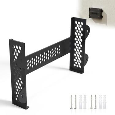 Imagem de Suporte de parede compatível com switch de rede de 8 portas TP-Link TL-SG108 TL-SG108E, suporte de parede de metal resistente JLNJLE para switch Ethernet, suporte de switch Gigabit sob a mesa, para