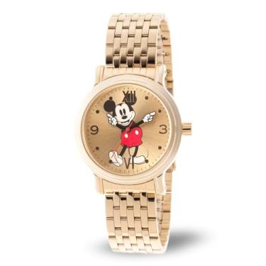 Imagem de Disney Relógio feminino Mickey Mouse WDS000686 Disney Mickey Display analógico quartzo analógico relógio dourado, Dourado