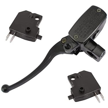 Imagem de LIYYDS Alavanca de cilindro mestre de freio esquerdo de 2,5 cm e 25 mm compatível com Kawasaki Suzuki Yamaha Boulevard Goldwing Intruder Magna Marauder Raider Road Star Savage Shadow Vulcan ACE Aero