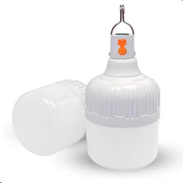 Imagem de Lâmpada Bulbo Recarregável De Emergência Led Luz Usb 18W 3.7v Branca B