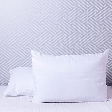 Imagem de Travesseiro Fibra Peletizado Alto 50x70cm Branco