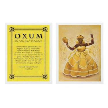 Imagem de Kit 2 Quadros Oração Oxum 45X34Cm