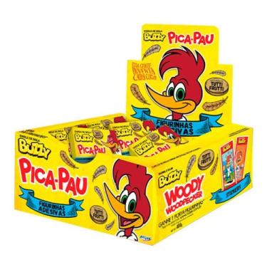 Imagem de Chiclete Buzzy Pica Pau Tutti Frutti c/90 - Riclan