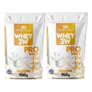 Imagem de Kit 2 Whey Protein 3W 900g Leitinho – Ganho de Massa e Sabor Extra