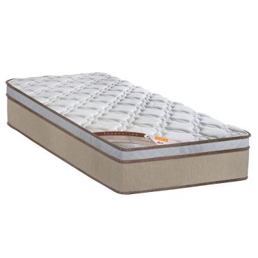 Imagem de Colchão Solteiro Castor Sleep Revolution Com Molas Ensacadas E Euro Pillow 27X88X188 Cm Branco Com Bege