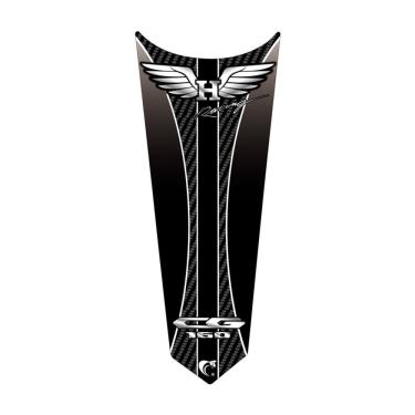 Imagem de Adesivo Faixa Gravata Tanque Moto Honda Asa Preto Cor Preto