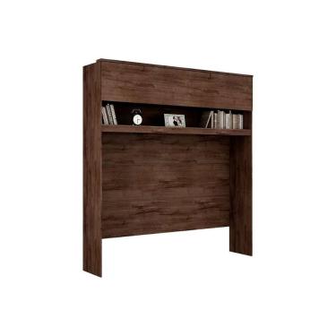 Imagem de Módulo De Quarto Armário Ponte Aéreo Plus Casal 2 Portas 221cm Canela - Novo Horizonte