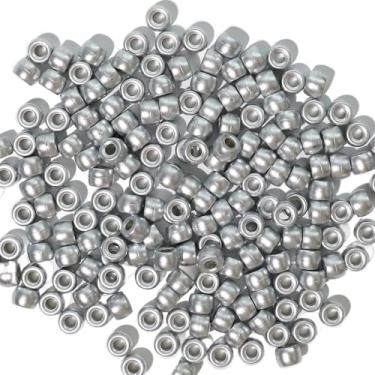 Imagem de Richbunnys 1000 contas de pônei de plástico multicoloridas a granel para artesanato, 6 * 9 mm cores sortidas contas de cabelo, incluindo preto, vermelho, azul, branco para fazer pulseiras, pingentes