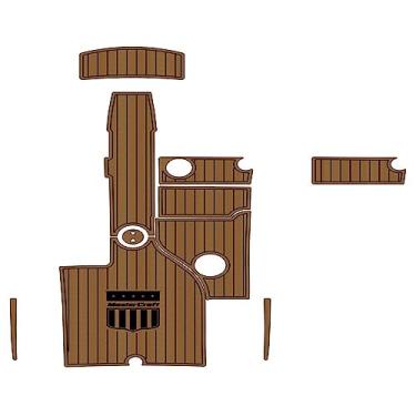 Imagem de Algasan Barco EVA Faux Teak Decking Floor Compatível com 2006-2011 Mastercraft X2 Cockpit Pad Boat EVA Foam Faux Teak Deck Tapete