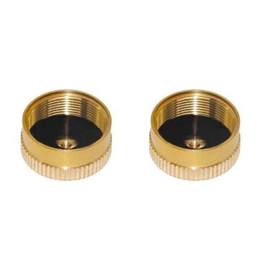 Imagem de YOUHO Tampa De Tanque Propano Youho, Refil Latão Sólido 1 Lb Para Fogão Acampamento Ao Ar Livre, Evitar Vazamento Gás, Garrafa Com Estrutura (2 Pacotes)