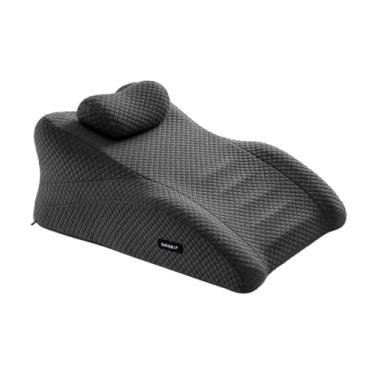 Imagem de Ioensy Travesseiro de cunha da cama, cabeceira de cunha de travesseiro de triângulo macio para assistir filmes, Cinza Escuro