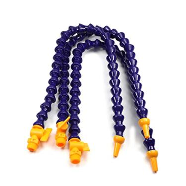 Imagem de Utoolmart Tubo de arrefecimento flexível, rosca G3/8, bocal redondo, tubo de resfriamento flexível ajustável de 61 cm de comprimento com válvula, para máquinas hidráulicas de torno e sistema de