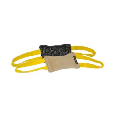 Imagem de Dean & Tyler Pacote de 2 rebarbadores para animais de estimação, linho francês e couro, 20 x 10 cm