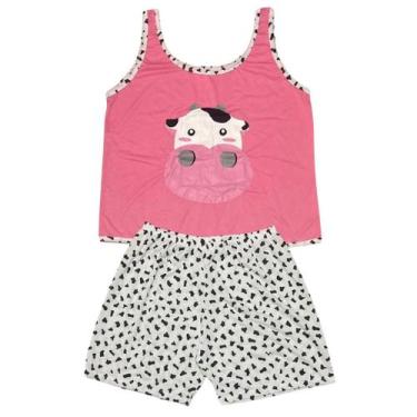 Imagem de Pijama Adulto Feminino Regata Curto Verão Personagens Plus Size - Nann