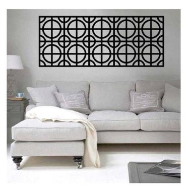 Imagem de Kit 10 Peças Painel Vazado Cobogó mdf Modelo Moscou- Mdf preto - NoBra