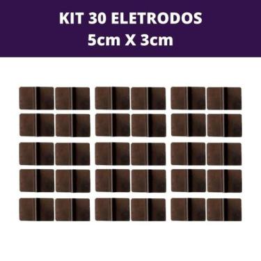 Imagem de Kit 30 Eletrodo de Silicone Condutivo 5cm x 3cm - Ibramed