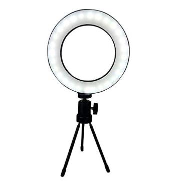 Imagem de Iluminador Ring Light Tripe Mesa LED Portatil Youtube Foto Video Controle Usb Quente/Fria Luz