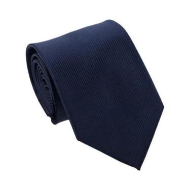 Imagem de Gravata Jacquard Masculina Azul Escuro - Impermeável, 8cm x 6cm - Para