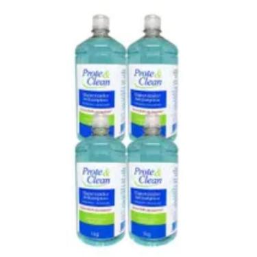 Imagem de Álcool Gel 70% Higienizador Antisséptico Prote & Clean 1kg - Kit 4 uni