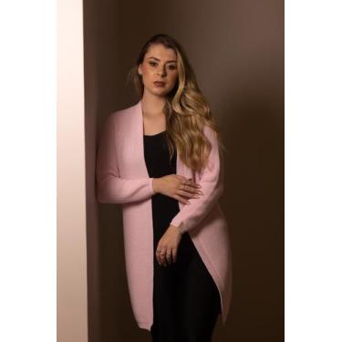Imagem de Cardigan Tricô Jardim Secreto Rosa - Malhas Universal