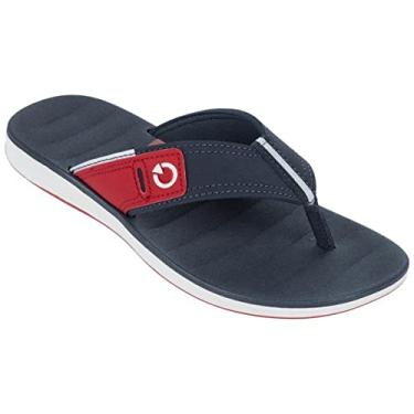 Imagem de Chinelo Malaga, Cartago, Masculino, Branco/Azul/Vermelho, 43/44
