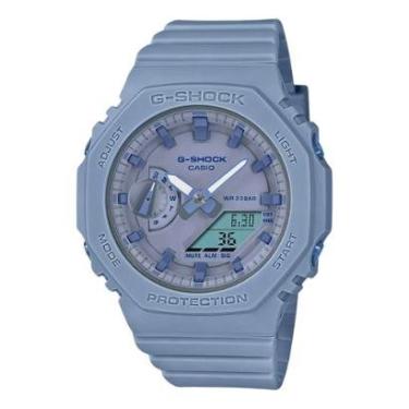 Imagem de Relógio Feminino G-SHOCK Original GMAS2100BA2A2DR Pulseira Silicone Azul-Feminino