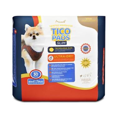 Imagem de Tapete Higienico Tico Pads Slim 60cmX55cm 30 unidades - Mimo