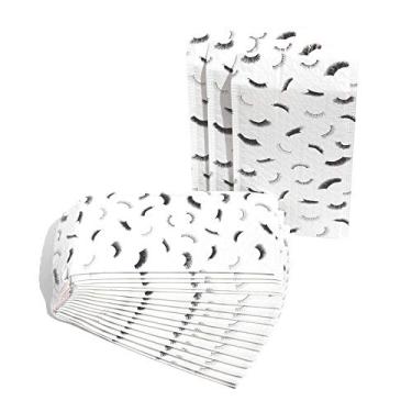 Imagem de Pestanas postiças de plástico bolha fofas para maquiagem, brilho labial, cílios postiços | Envelope acolchoado autovedante com estampa de lábios largos, impermeável, envio | Pacote com 25 | Tamanho 25 x 15 cm