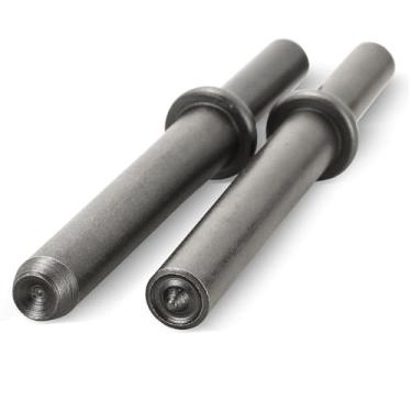 Imagem de AMGSH Kit de ferramentas de martelo de rebite pneumático, conjunto de rebites pneumáticos com 6 brocas resistentes e mola, aço carbono tratado termicamente, haste de 1 cm, compatível com a maioria dos