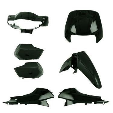 Imagem de Kit Carenagem 5 Peças Cromo Forte Moto Honda Biz 100 1998 1999 2000 20