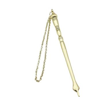 Imagem de Ｂｅｓｇａ Ponteiro Yad Torah, Ferramenta de Leitura Da Bíblia com Pingente, Ponteiro Portátil Da Bíblia para Bar Mitzvah Judaico, Aniversário, Lareira, Cabeça de Cebola Dourada, Tamanho real