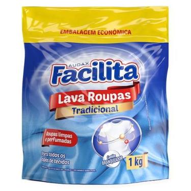 Imagem de Facilita Lava Roupas em Pó - 1kg - AudaxCo Limpeza Profunda. - Audax c