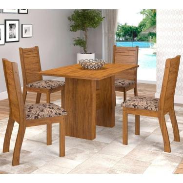 Imagem de Conjunto Sala De Jantar Completa Mesa 4 Cadeiras Quick Viero