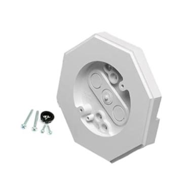 Imagem de IEUDNS Kit de montagem de de luz lateral, octogonal, profissional, com placa de montagem de parafuso para arandela de parede externa e doméstica, Branco