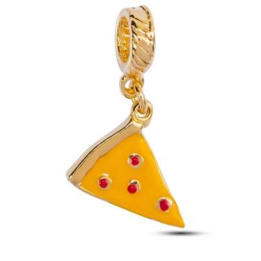 Imagem de Berloque Pingente Pizza Ouro Pandora ou Vivara - Moda Do Chef